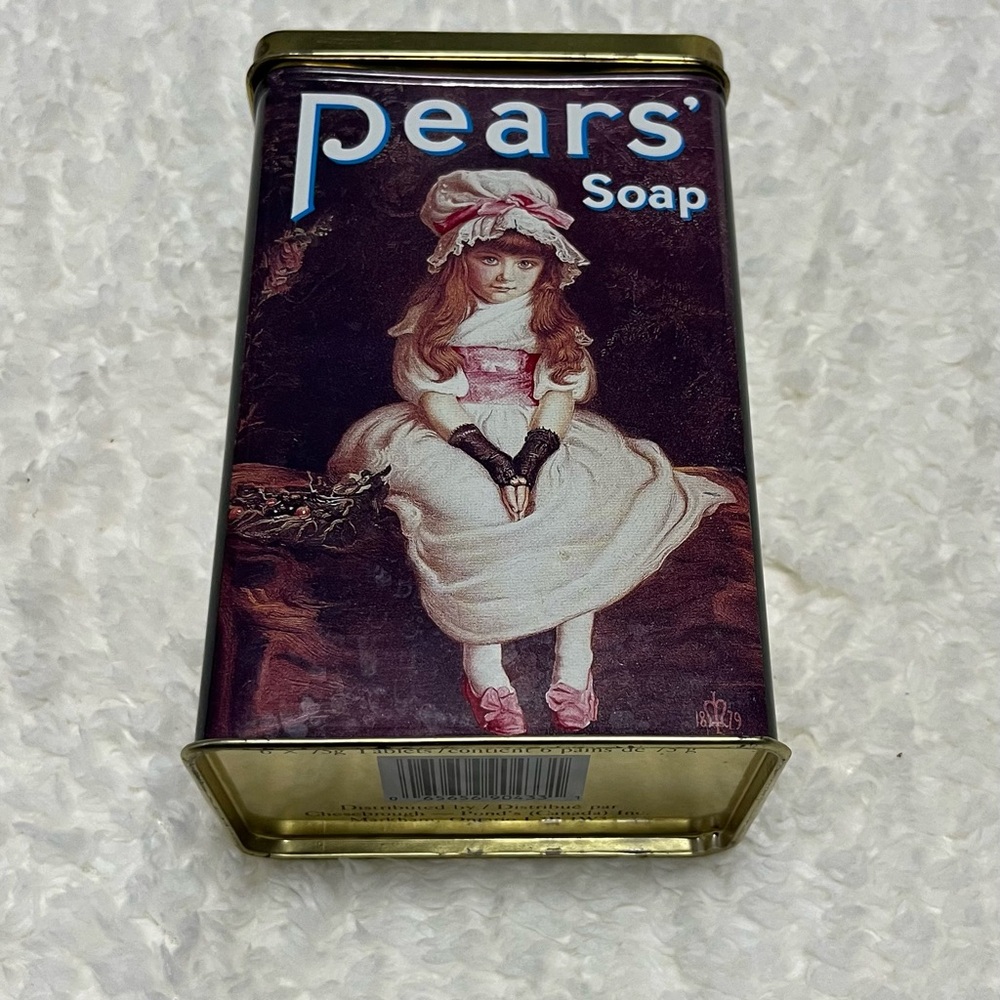 Decorative soap‎ Tin with Purple and Gold Accents